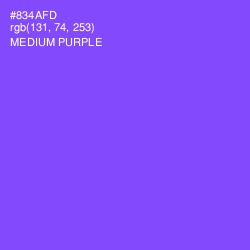 #834AFD - Medium Purple Color Image